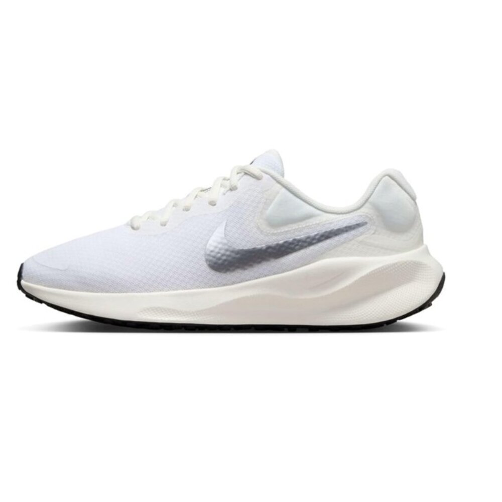 NWT Nike Women's W Revolution White Metallic Silver Sail- Size 7.5